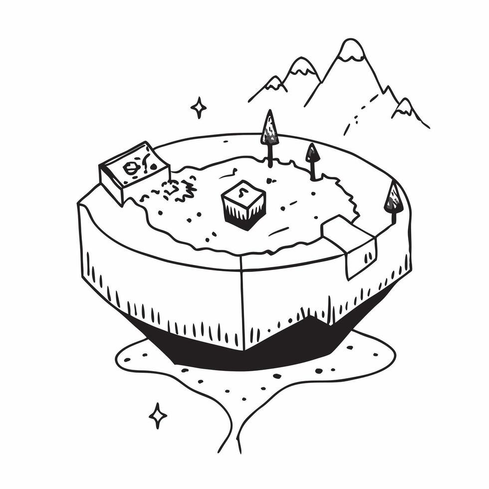 flat design backdrop Volcanic Crater Lake concept as A tranquil crater lake formed in an ancient volcano surrounded by steep volcanic walls and lush vegetation flat illustration i Clear vector