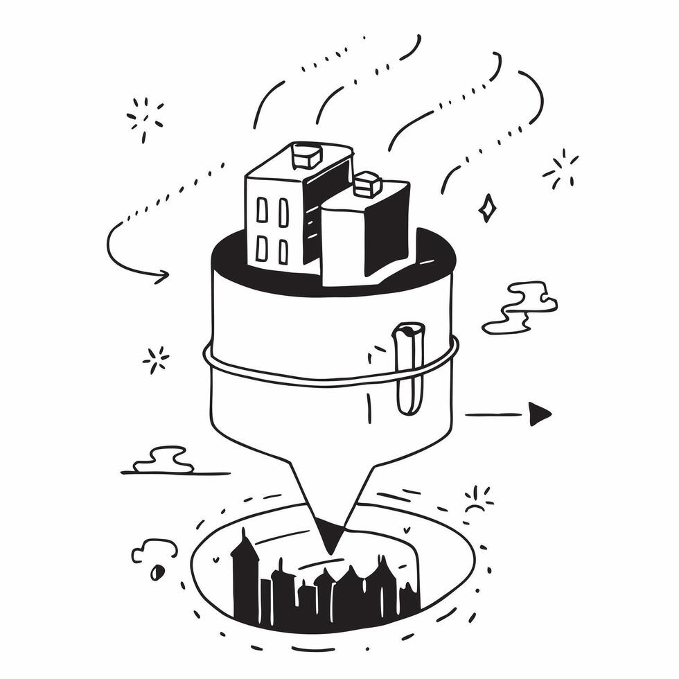 flat design backdrop Urban Thermal Springs concept as In the heart of the city an urban thermal spring offers a unique relaxation spot amidst the bustling streets flat illustratio Clear vector