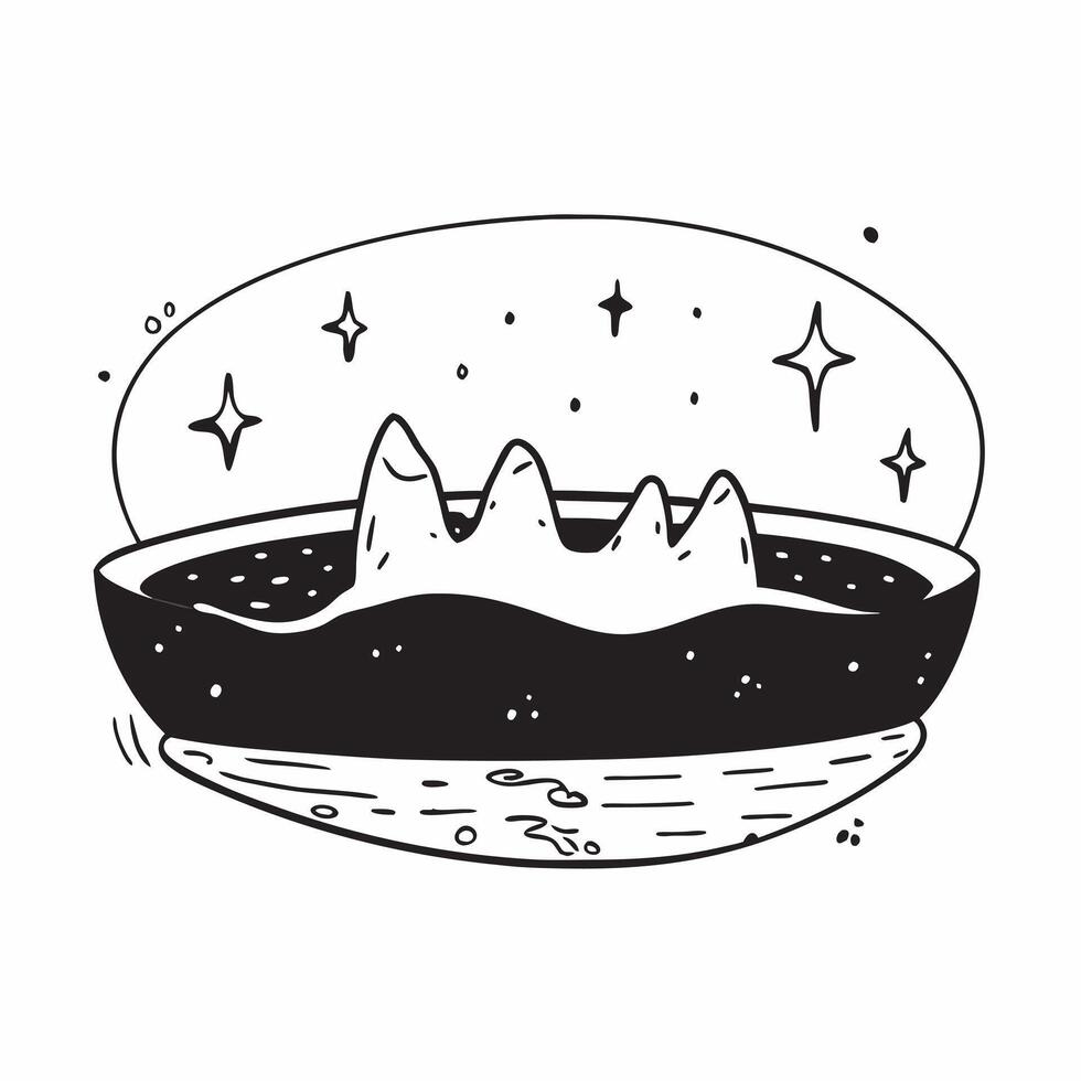 flat design backdrop Starry Lake Reflections concept as Stars reflect on the glassy surface of a serene lake doubling the starry spectacle and enhancing the nights tranquility fla Clear vector