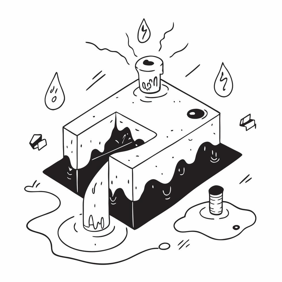 flat design backdrop Lava Tubes and Caves concept as Exploring the mysterious lava tubes and caves formed by flowing lava beneath the earths surface flat illustration in isometric Clear Set 2 vector