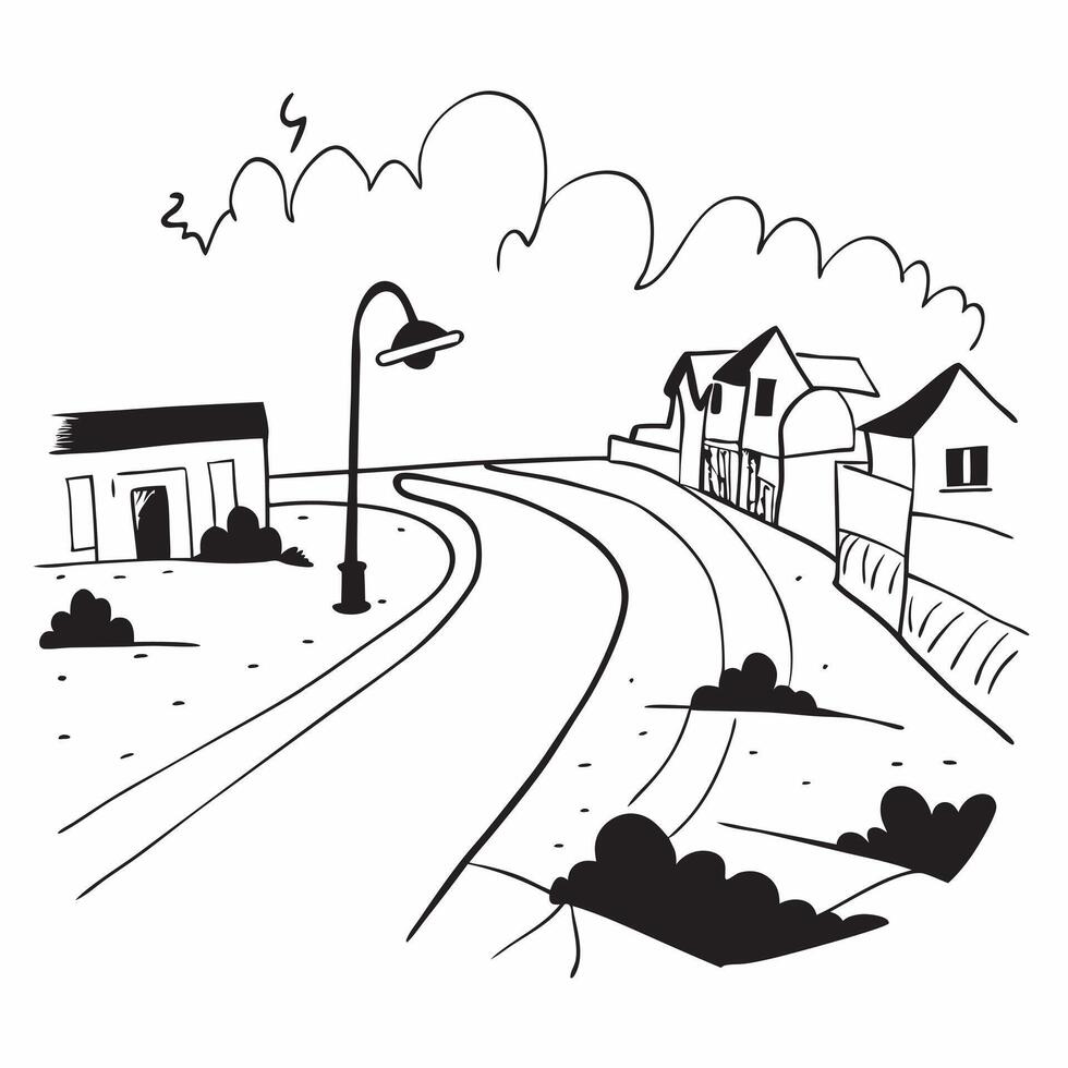 flat design backdrop Early Morning Mist in the Suburbs concept as Suburban streets wake to a gentle mist transforming ordinary scenes into peaceful morning vistas flat illustratio Clear vector