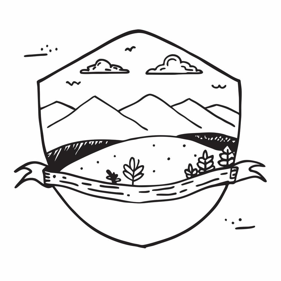 flat design backdrop Autumn Mountain Vista concept as A breathtaking vista from a mountain top showcases a tapestry of autumn colors across a vast valley flat illustration in Clear vector
