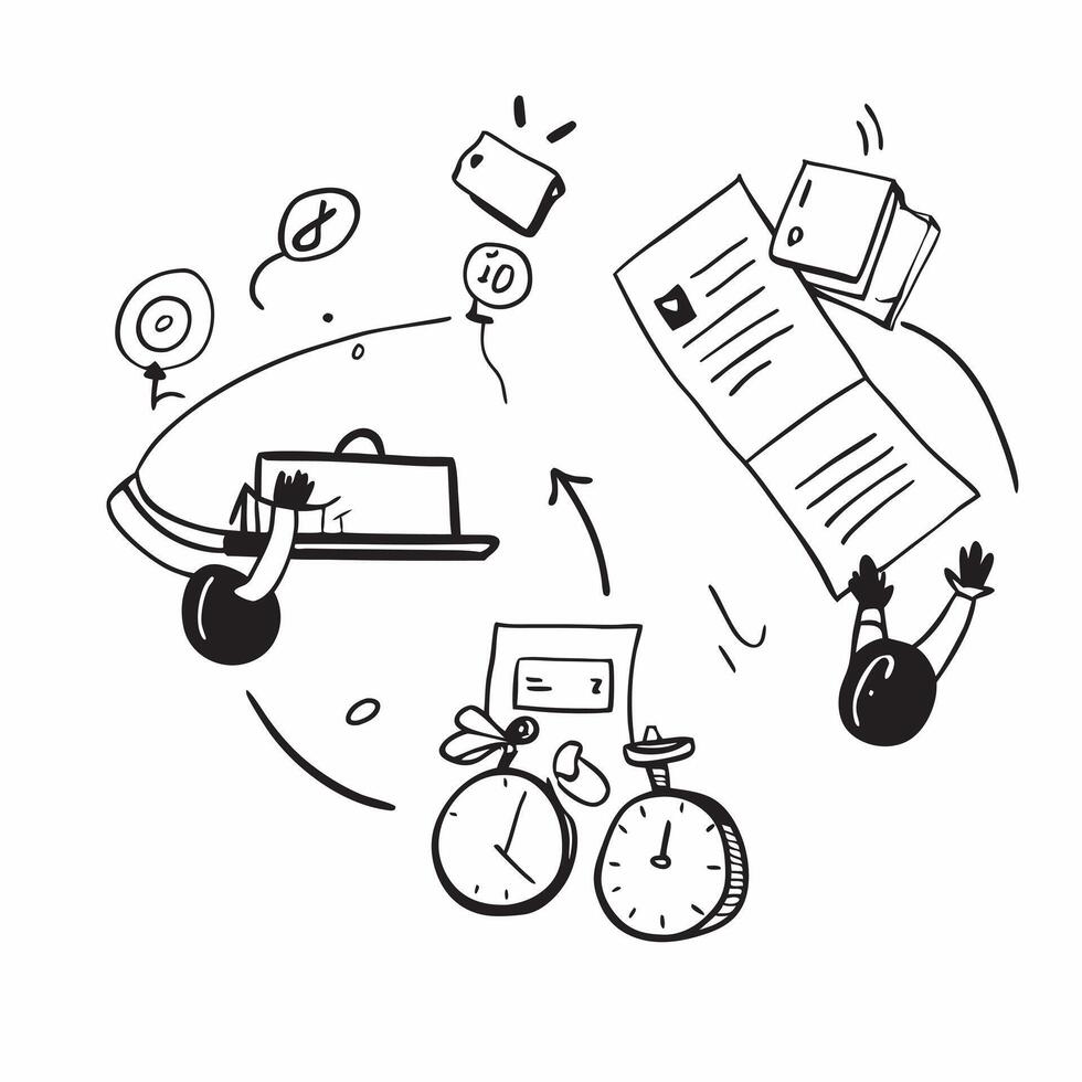 Extensive Lunch Breaks concept as Employees taking significantly longer lunch breaks than permitted affecting workflow and deadlines in Photo Stock Concept Clear vector