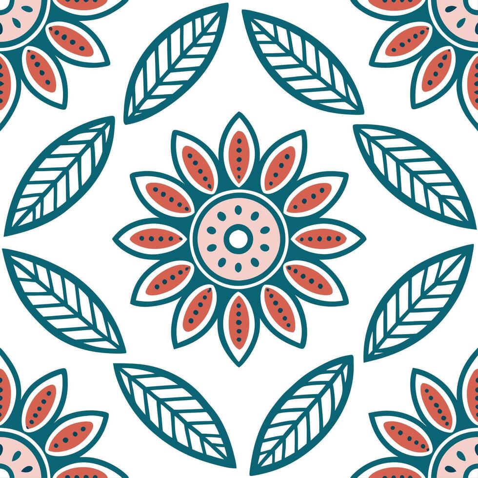 Ethnic patterns seamless design with natural elements like leaves and flowers for a boho chic free spirited look concept as Boho chic ethnic patterns with natural elements like lea Clear vector