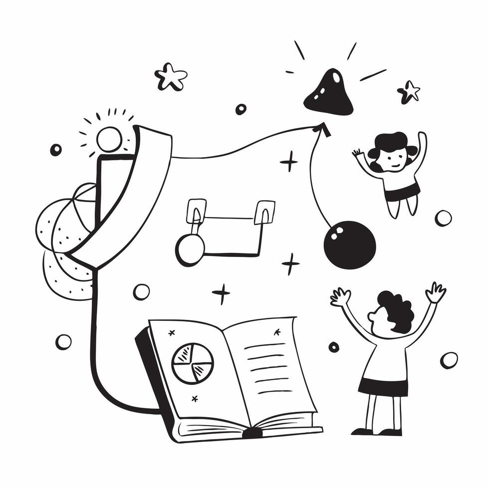 Educational Gaming for Kids concept as Kids engage in educational games that teach coding math and science through fun interactive challenges in Photo Stock Concept Clear vector