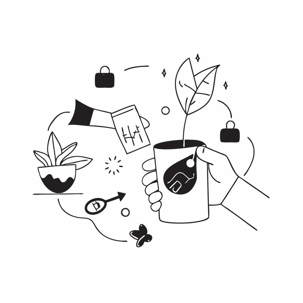 Eco Conscious Product Design concept as Designers focus on eco conscious product design to develop sustainable products that minimize environmental harm in Photo Stock Concept Clear Set 2 vector