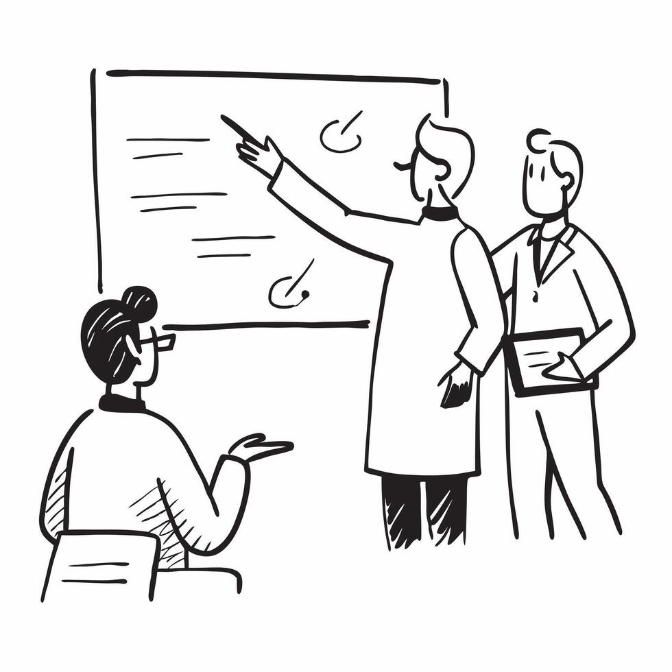 Doctor with visual impairment leading a patient care workshop concept as A doctor with visual impairment confidently leading a patient care workshop illustrating expertise inclusio Clear Set 4 vector