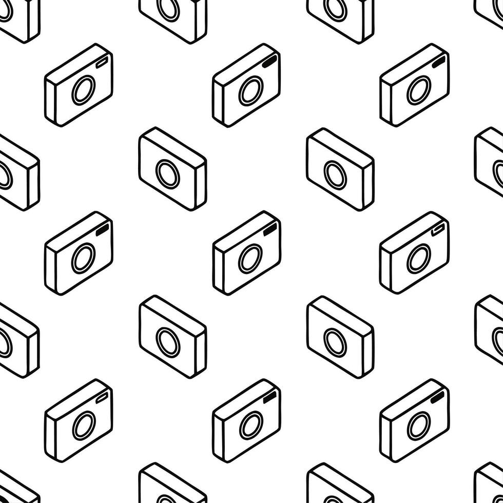 Devise isometric inspired tile patterns merging 3D effect tech icons and crisp white fields suitable for progressive brand campaigns or creative ads concept as Incorporate slight i Clear vector