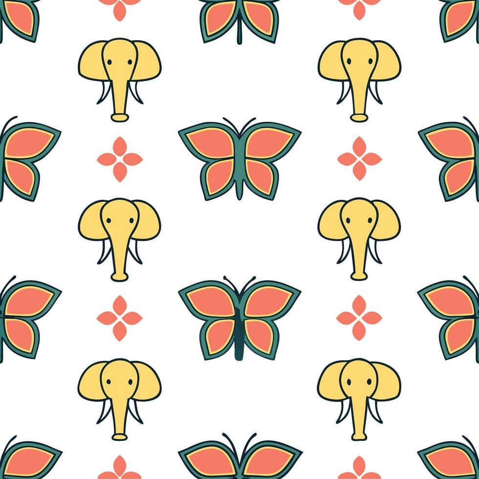 Develop seamless tile patterns with repeating animal motifs from ethnic fauna bright colors and a minimalist design approach for a modern look concept as Repeating animal motifs fr Clear vector