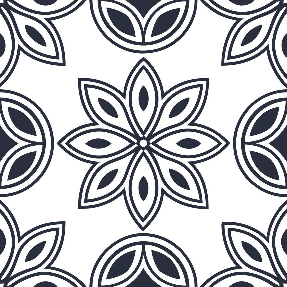 Design seamless tiles featuring ethnic repeats geometric patterns and cultural motifs all balanced by a white space backdrop concept as Geometric ethnic patterns and cultural motif Clear vector