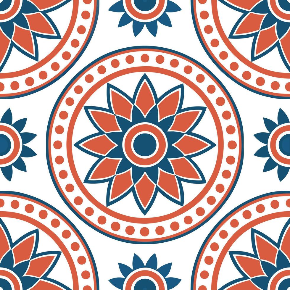 Design seamless tile patterns with a focus on traditional vibrant colors combined with ethnic symbols and a white negative space layout concept as Traditional vibrant colors and et Clear vector