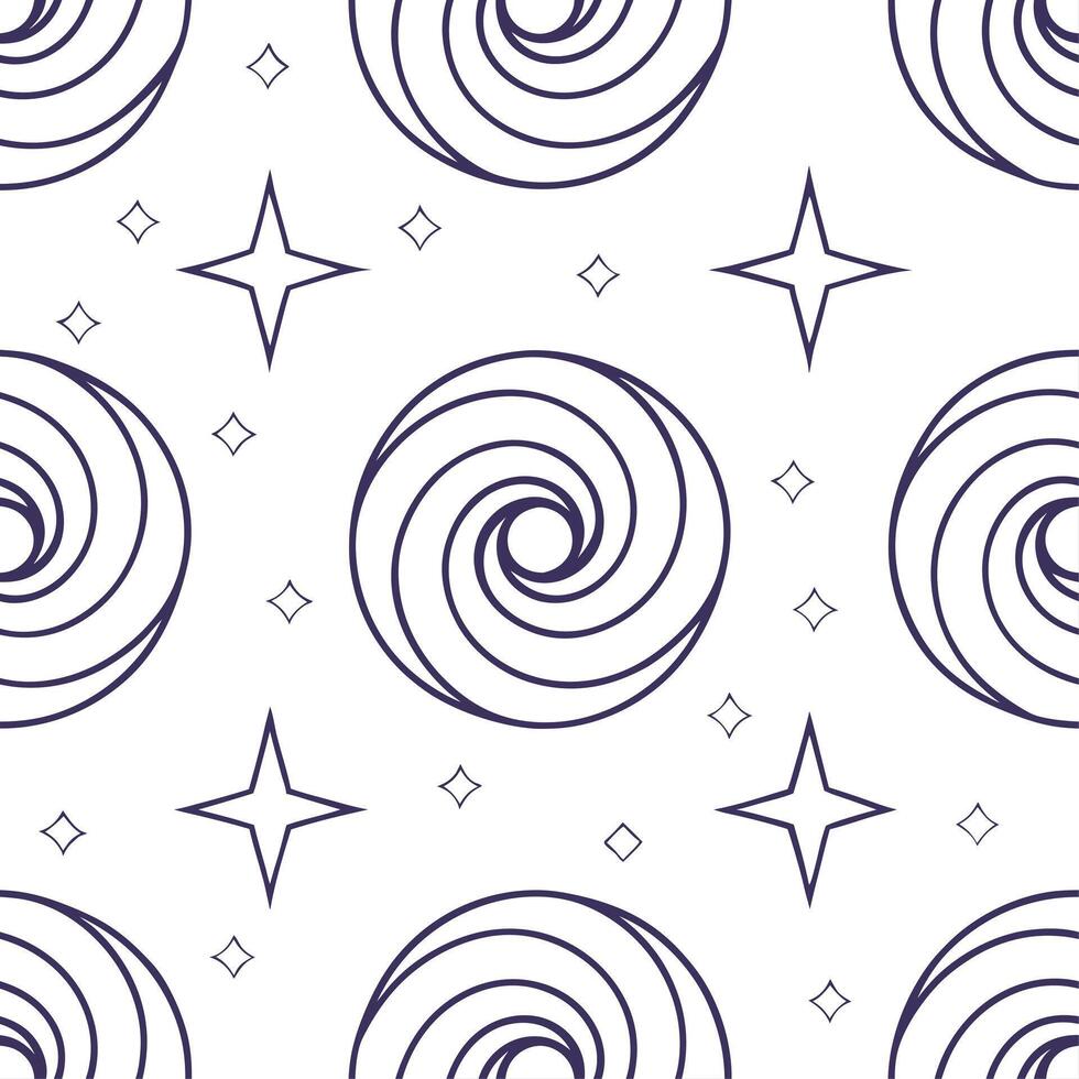 Design repeatable cosmic patterns with wormhole inspired curves subtle stardust and isolated white backgrounds for sci fi brand refreshes concept as Curate swirling wormhole arcs a Clear vector