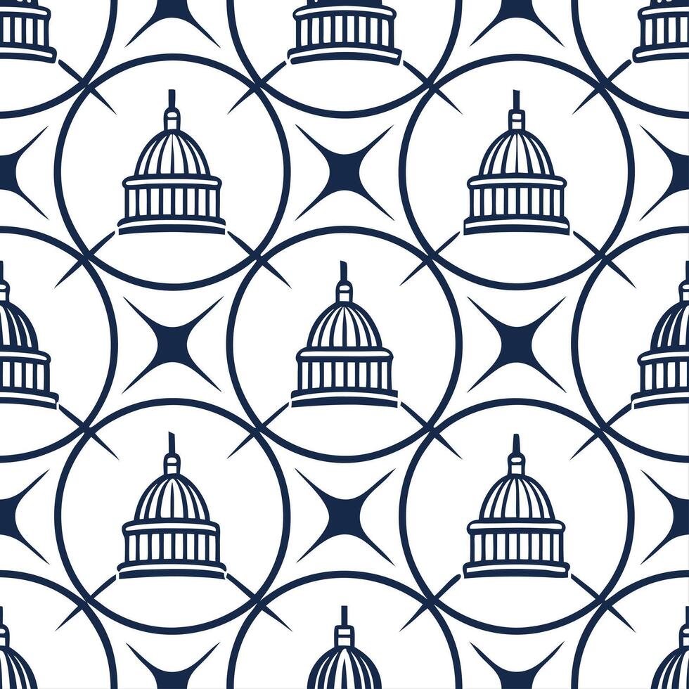 Design modern repeat tile pattern integrating iconic local symbols balanced white background and precise geometric layout for merchandising concept as Modern tile design highlighti Clear vector