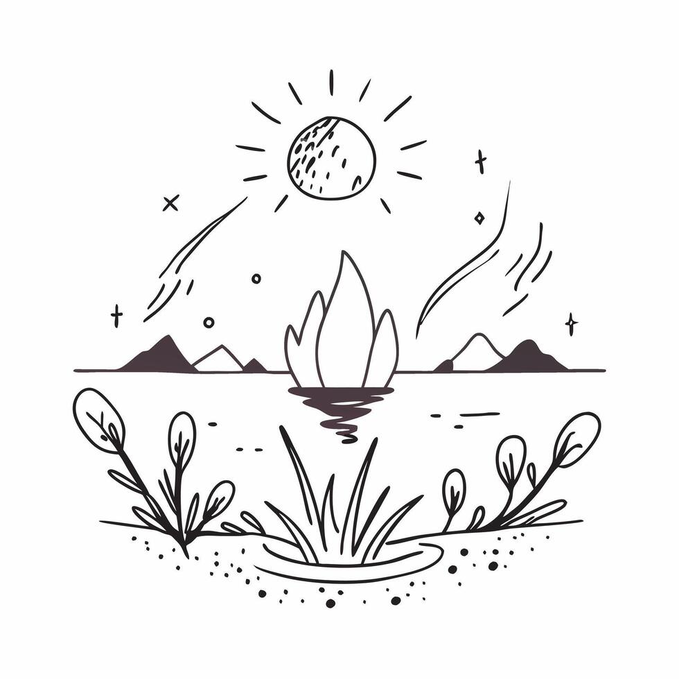 Desert Wildflowers in Bloom concept as Desert landscapes come alive with the unexpected explosion of wildflowers showcasing resilience and vibrant life in Photo Stock Concept Clear vector
