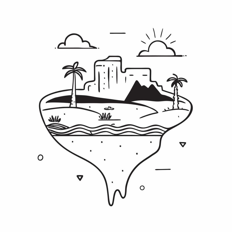 Desert Oasis Hot Springs concept as In a stark desert landscape an oasis hot spring emerges as a vibrant haven for wildlife and spa goers alike in Photo Stock Concept Clear vector
