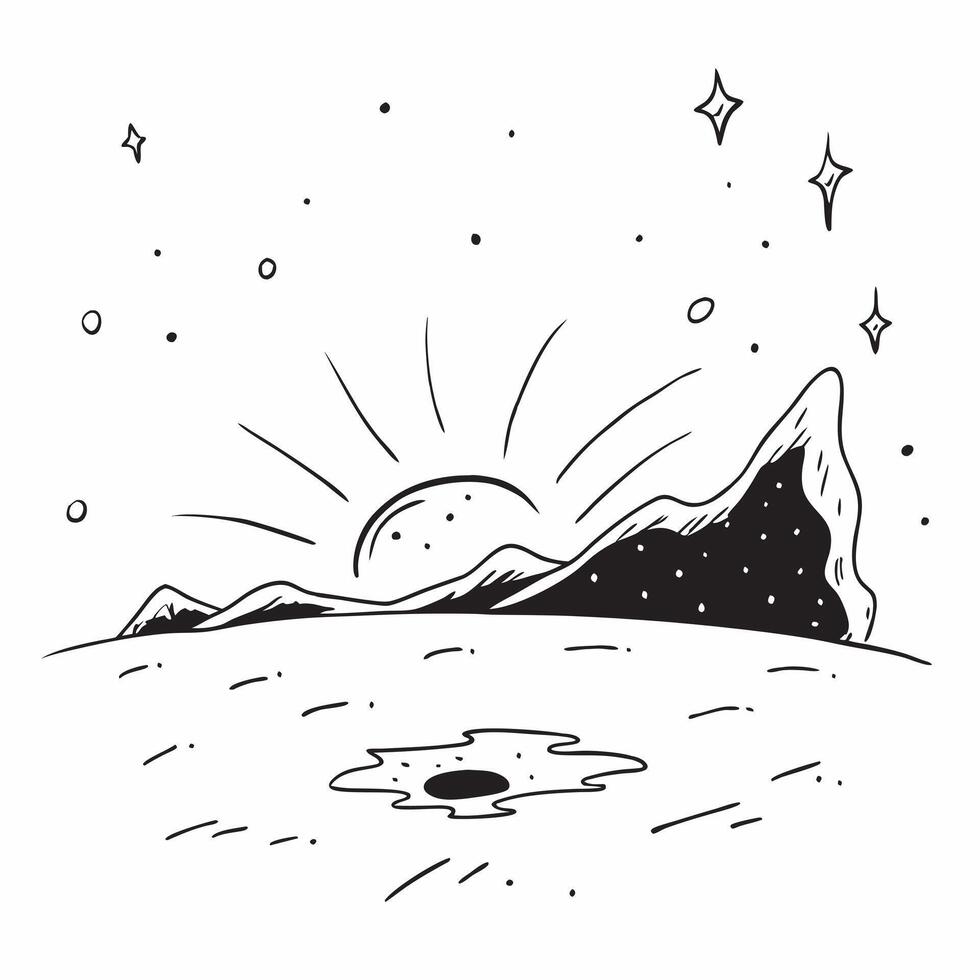 Desert Night under Starry Sky concept as A vast desert under a star filled sky offers a silent expansive view of the universe sparking awe and wonder in Photo Stock Concept Clear vector