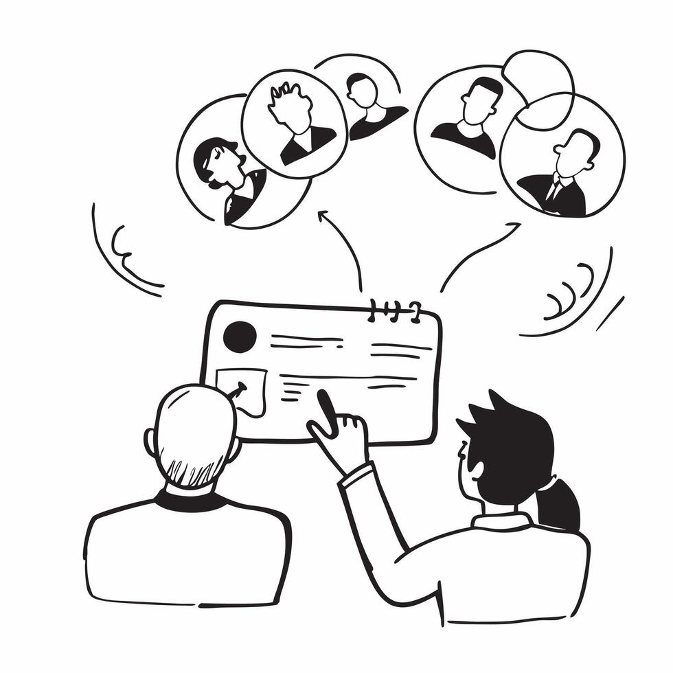 Customer Feedback Analysis concept as Teams analyzing customer feedback to refine products and services for a better user experience in Photo Stock Concept Clear vector