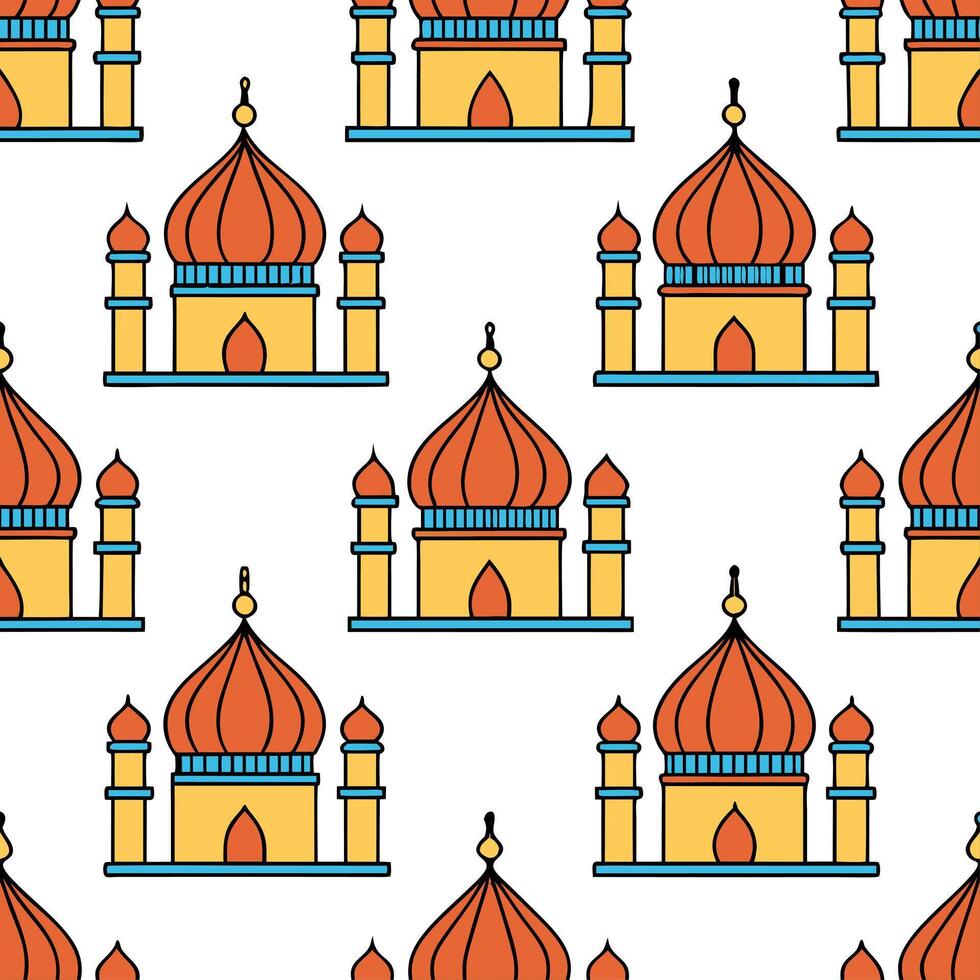 Create seamless tile patterns using traditional colors from various cultures highlighted on a crisp white background for modern appeal concept as Traditional color schemes are care Clear vector