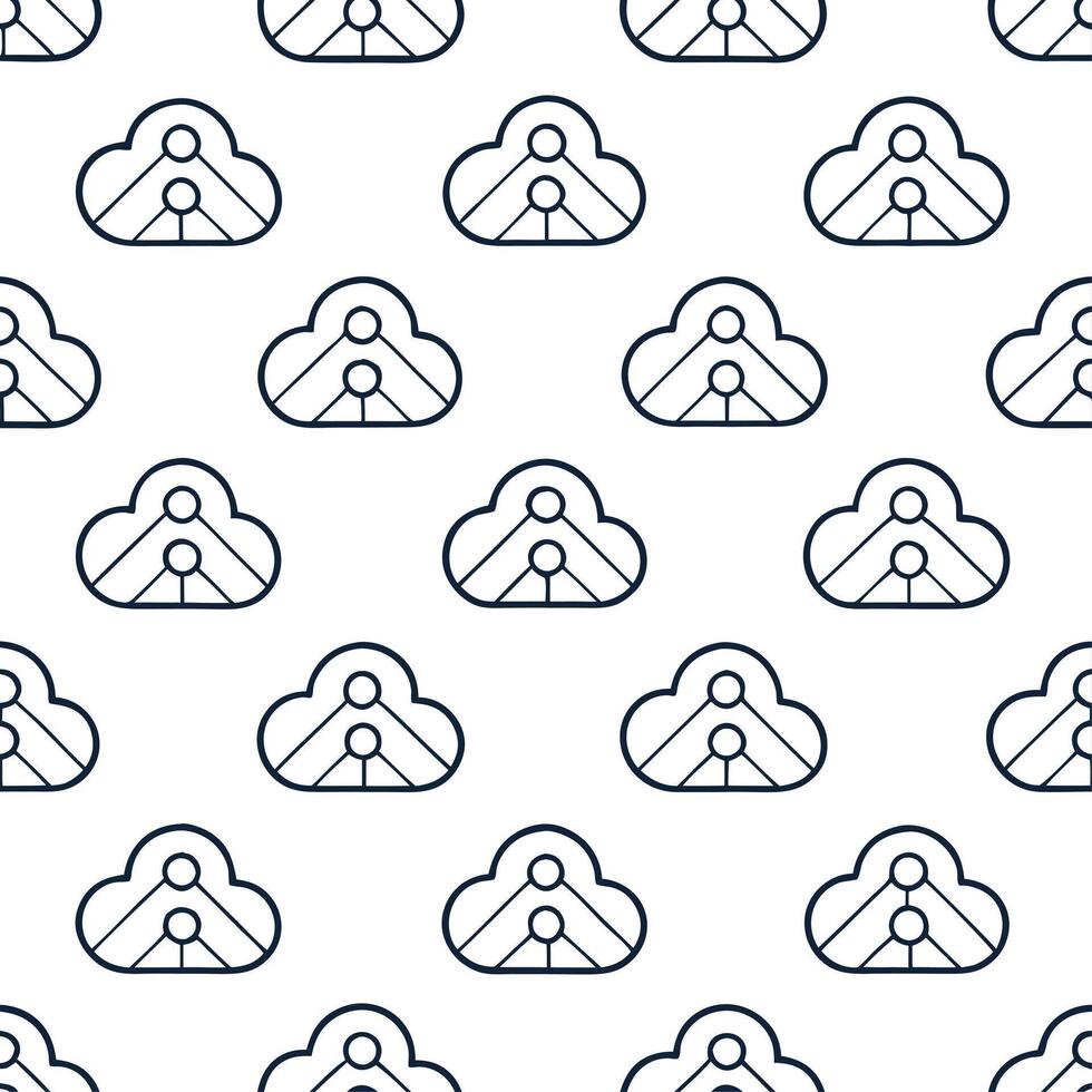 Create seamless futuristic tile patterns that showcase technological advancements using digital interfaces and isolated white balance concept as Use digital elements circuits and f Clear Set 2 vector