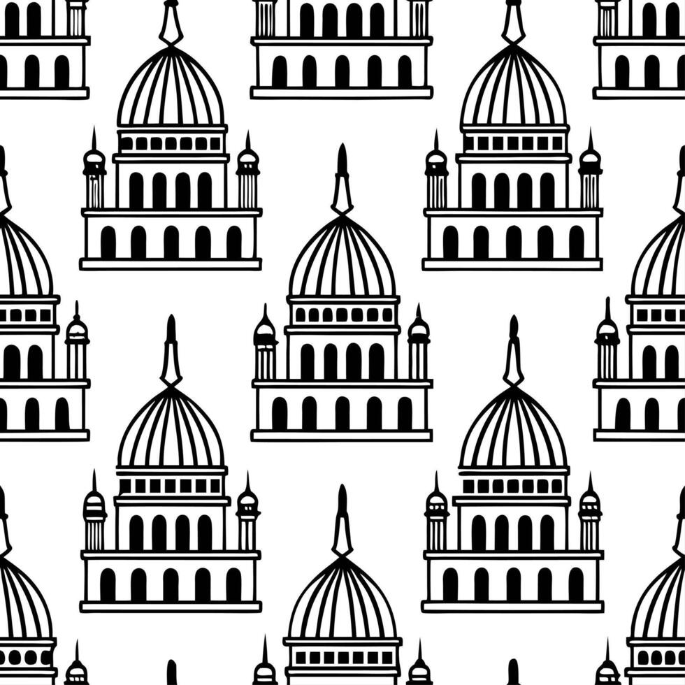 Create high contrast seamless tiles using cultural motifs and urban patterns with clear clean lines for contemporary spaces concept as High contrast motifs combine urban patterns w Clear vector