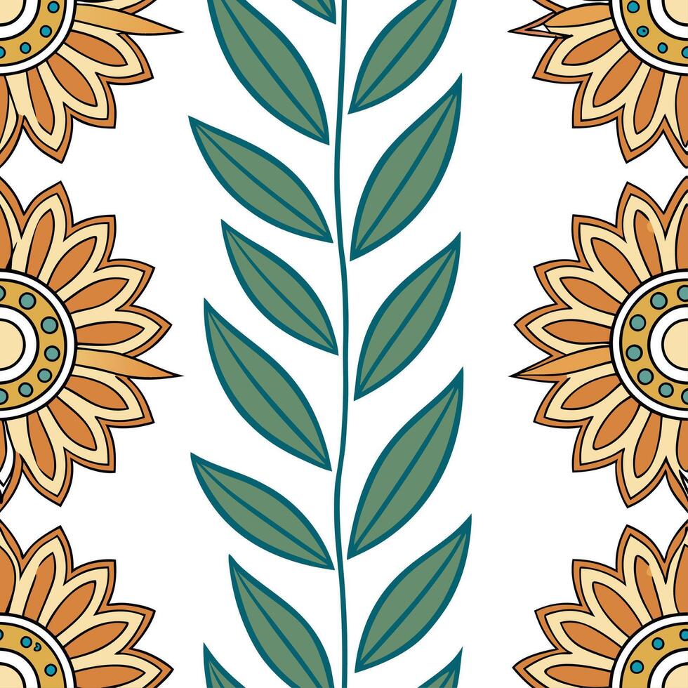 Craft seamless tile patterns that feature ethnic repeating elements with natural textures vibrant colors and clear white space for balance concept as Repeating ethnic elements with Clear vector