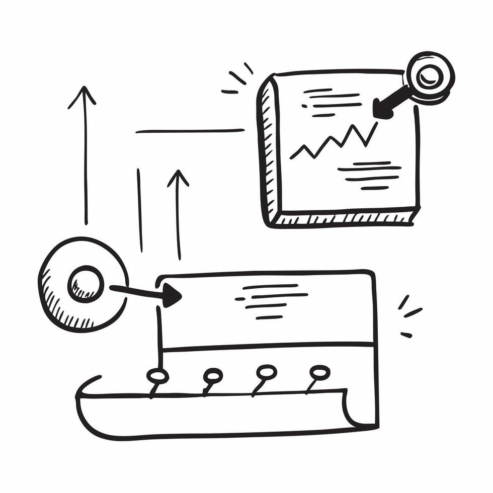 Conveyor belt and a financial forecast chart symbolizing inventory prediction in double exposure with copy space concept as A conveyor belt blended with a financial forecast chart Clear Set 2 vector