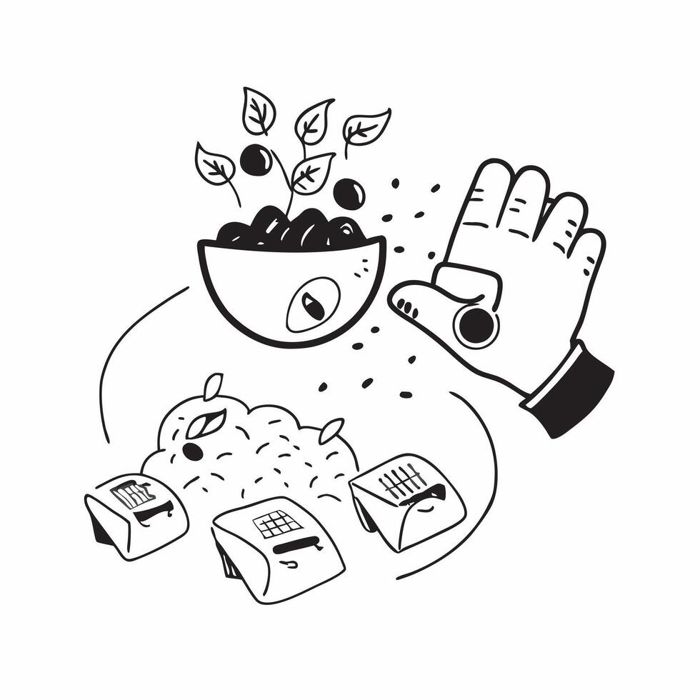 Compost Cycle Tiles concept as Illustrating the compost cycle in tiles promoting soil enrichment practices as part of a zero waste lifestyle in Photo Stock Concept Clear vector