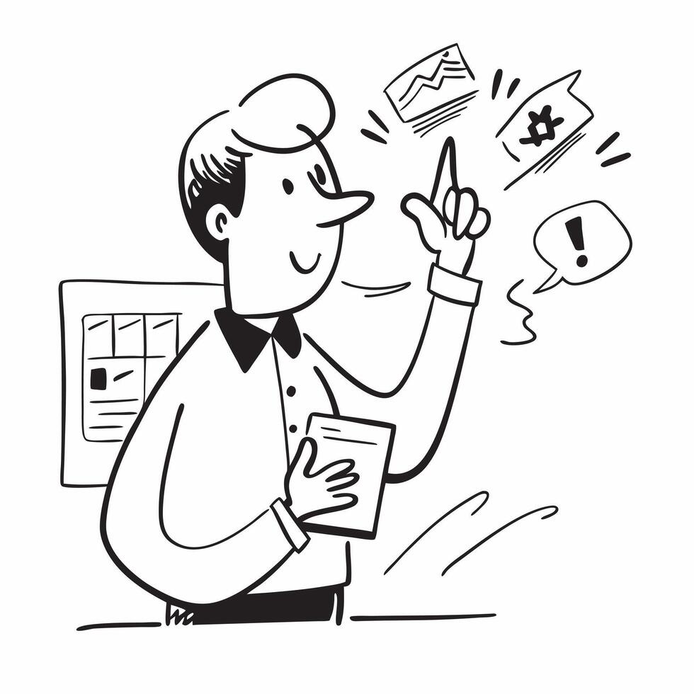 Confident speaker using dynamic gestures during a business presentation concept as A confident speaker using dynamic gestures during a business presentation showcasing positive bod Clear vector