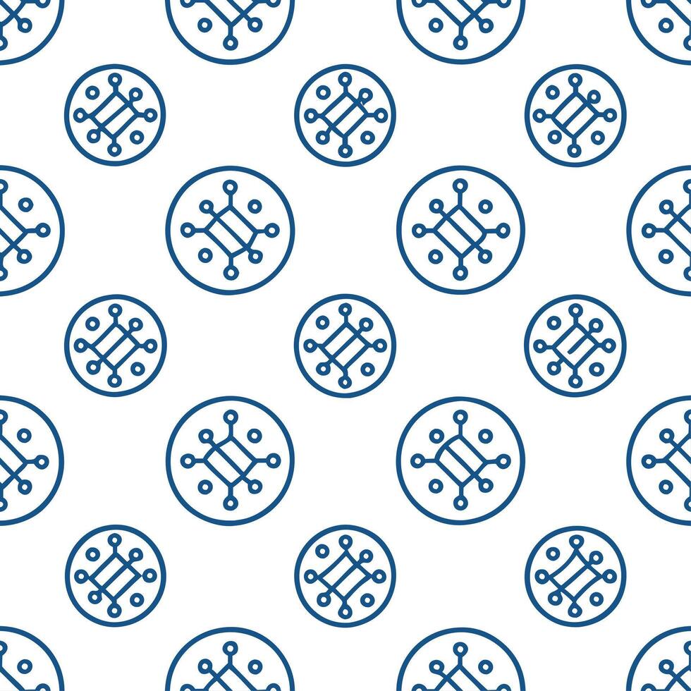 Compose digital tapestry tile designs using AI glyphs circuit lines and white backgrounds for software or tech brand identity concept as Arrange symbolic AI glyphs and circuit like Clear vector