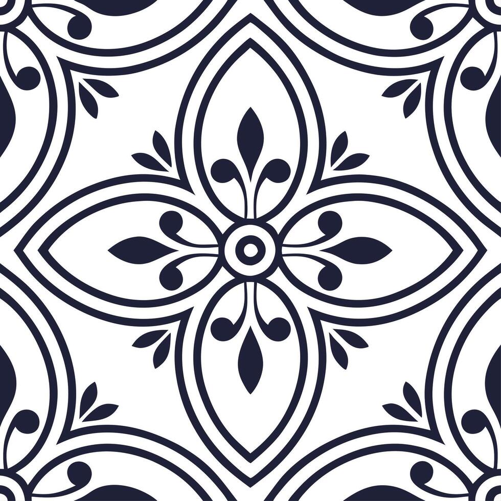 Combine European Renaissance art influences with modern seamless tile patterns using floral and classical art forms concept as Fuse classic renaissance motifs with contemporary ti Clear vector