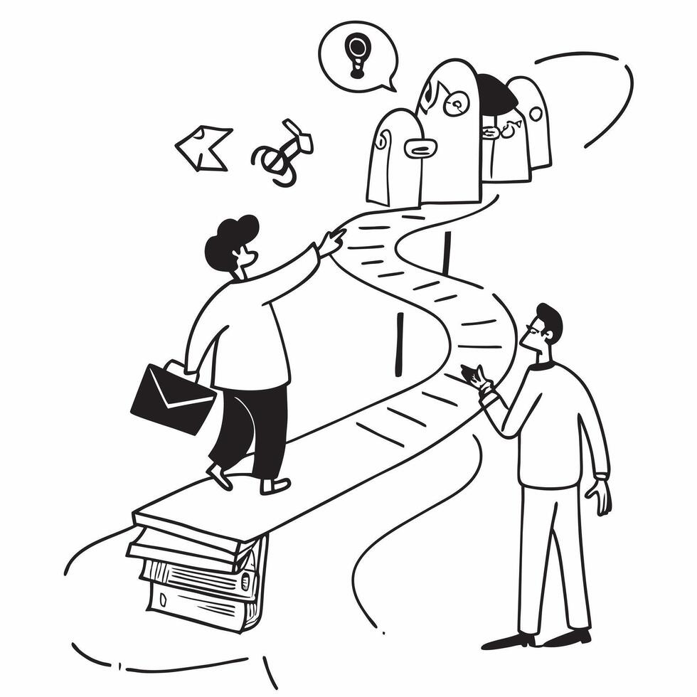 Career Coaching Session concept as An individual receives guidance from a career coach to navigate professional challenges and enhance career path in Photo Stock Concept Clear vector