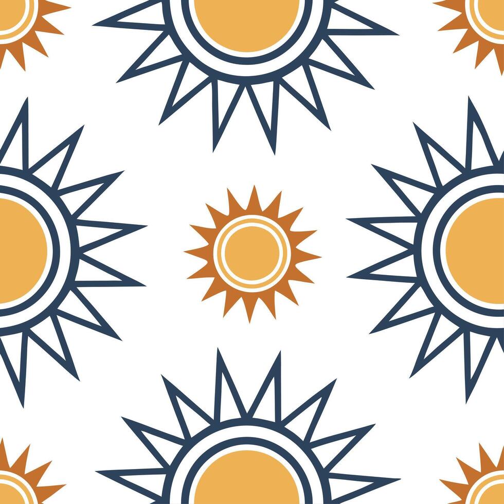 Bold spring sunshine seamless pattern with dramatic sun rays and intense warm hues for striking designs concept as Striking spring sunshine pattern with bold sun rays and warm hues Clear Set 2 vector