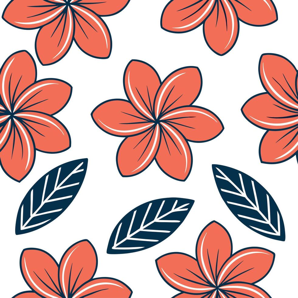 Bold summer flowers seamless pattern with oversized blooms and contrasting colors for dramatic designs concept as Dramatic summer flowers pattern with oversized blooms and bold col Clear vector