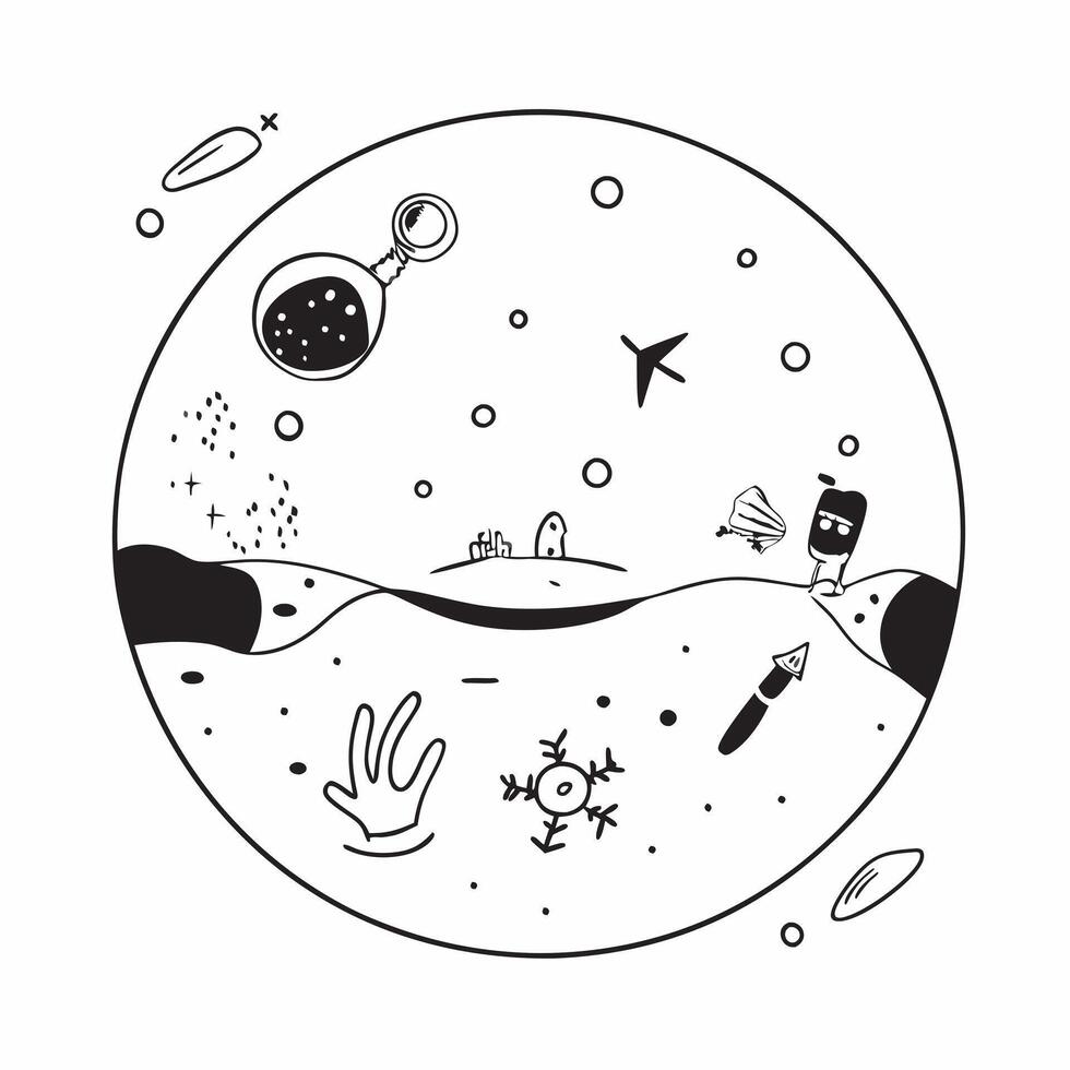 Bioluminescent Snorkeling concept as Snorkelers experience the enchanting underwater world lit by bioluminescent organisms during a night dive in Photo Stock Concept Clear Set 2 vector