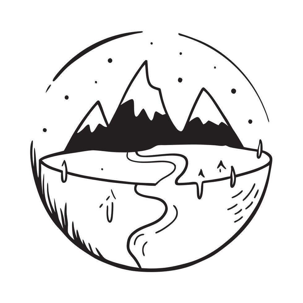 Aurora Borealis Over Snowy Mountains concept as Northern lights swirl over snowy mountains offering a breathtaking display of natures nighttime art in Photo Stock Concept Clear vector