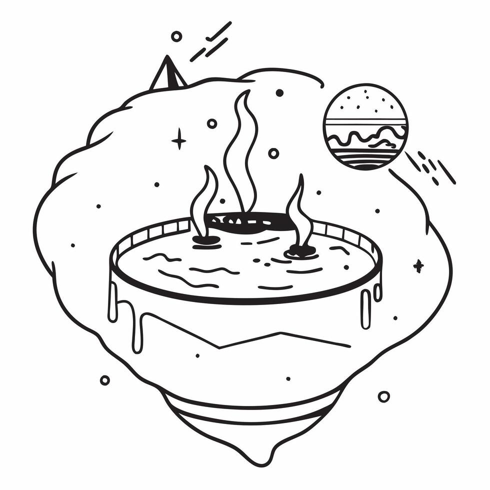 Arctic Circle Hot Springs concept as Experience the rare beauty of hot springs located within the Arctic Circle where the cold meets geothermal warmth in Photo Stock Concept Clear vector