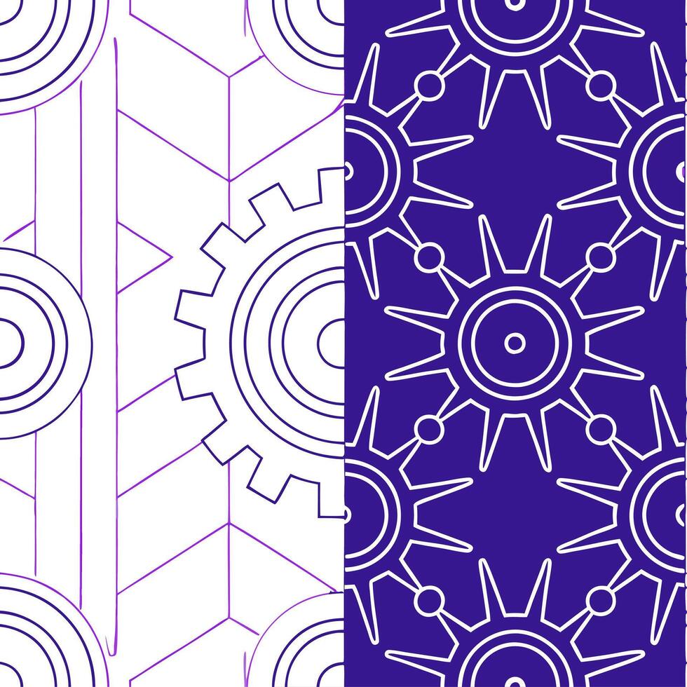 Abstract seamless pattern featuring neon fractal designs and digital grids creating a futuristic interface with intricate details concept as A detailed scene displaying neon fracta Clear Set 2 vector