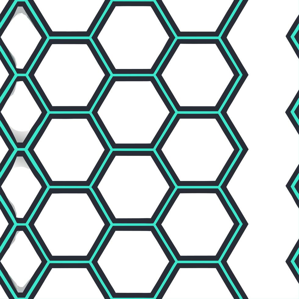 Abstract seamless pattern featuring interconnected hexagonal grids with neon accents evoking a futuristic digital interface concept as A complex scene displaying hexagonal grids li Clear Set 2 vector