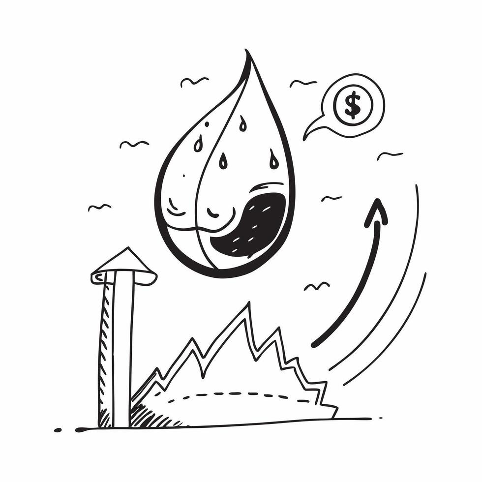Water drop reflecting financial graph concept as A water drop on a blade of grass reflecting a financial graph representing the blend of nature and financial growth in business in v1 vector