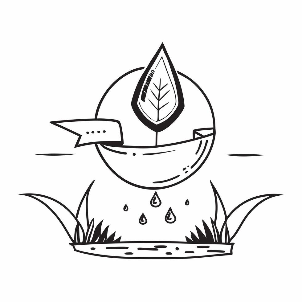 Water drop reflecting business travel concept as A water drop on a blade of grass reflecting a business travel scene symbolizing the harmony between nature and professional journey v1 vector