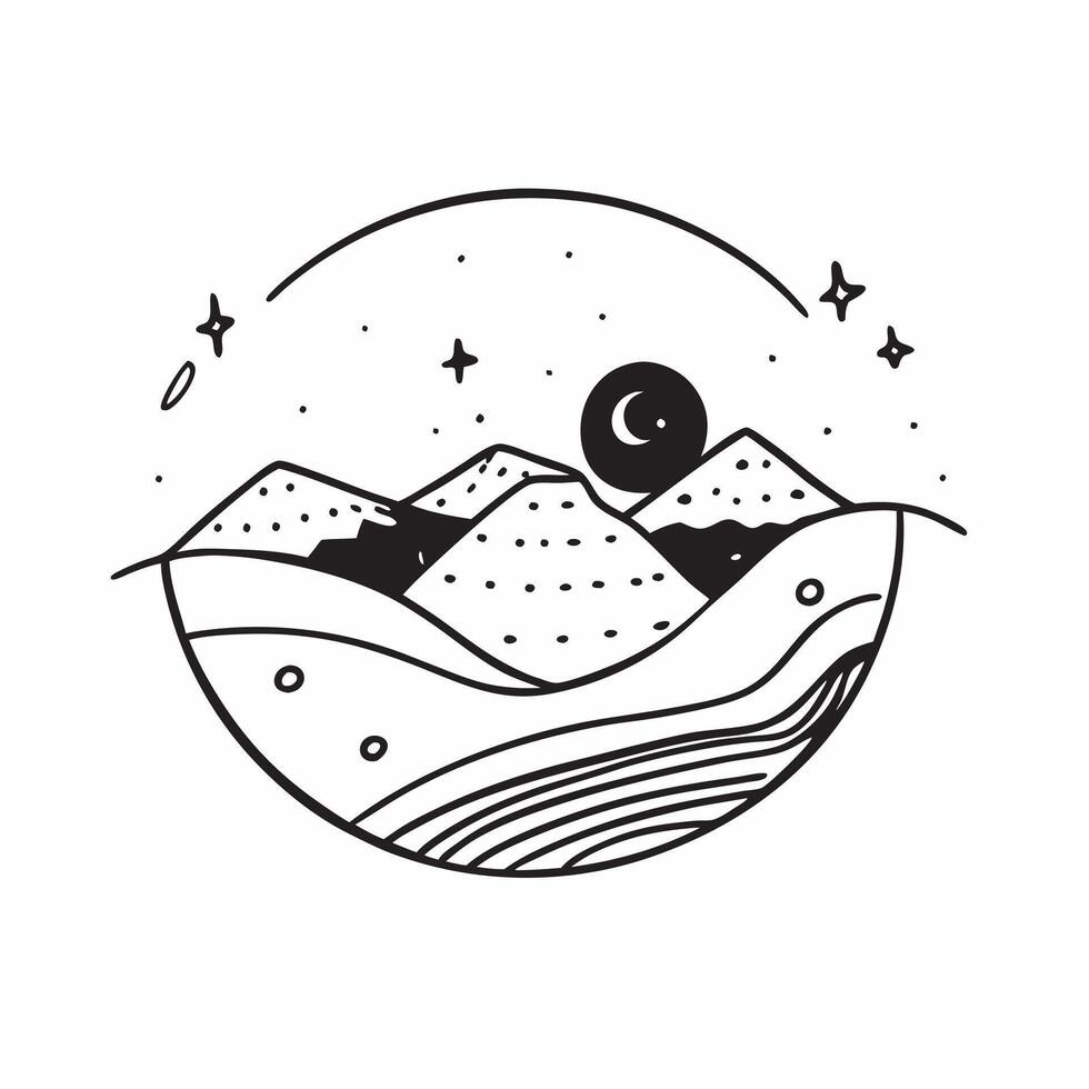 Unseen deserts in Morocco concept as Discover Moroccos unseen deserts where vast sand dunes and starry skies create a mesmerizing landscape Experience the beauty and solitude of t v1 vector