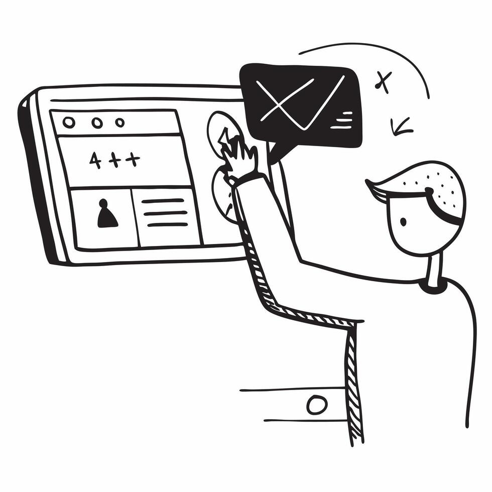 Trader adjusting a trading algorithm on a computer concept as A trader adjusting a trading algorithm on a computer showcasing the importance of technology and programming skills in v1 vector