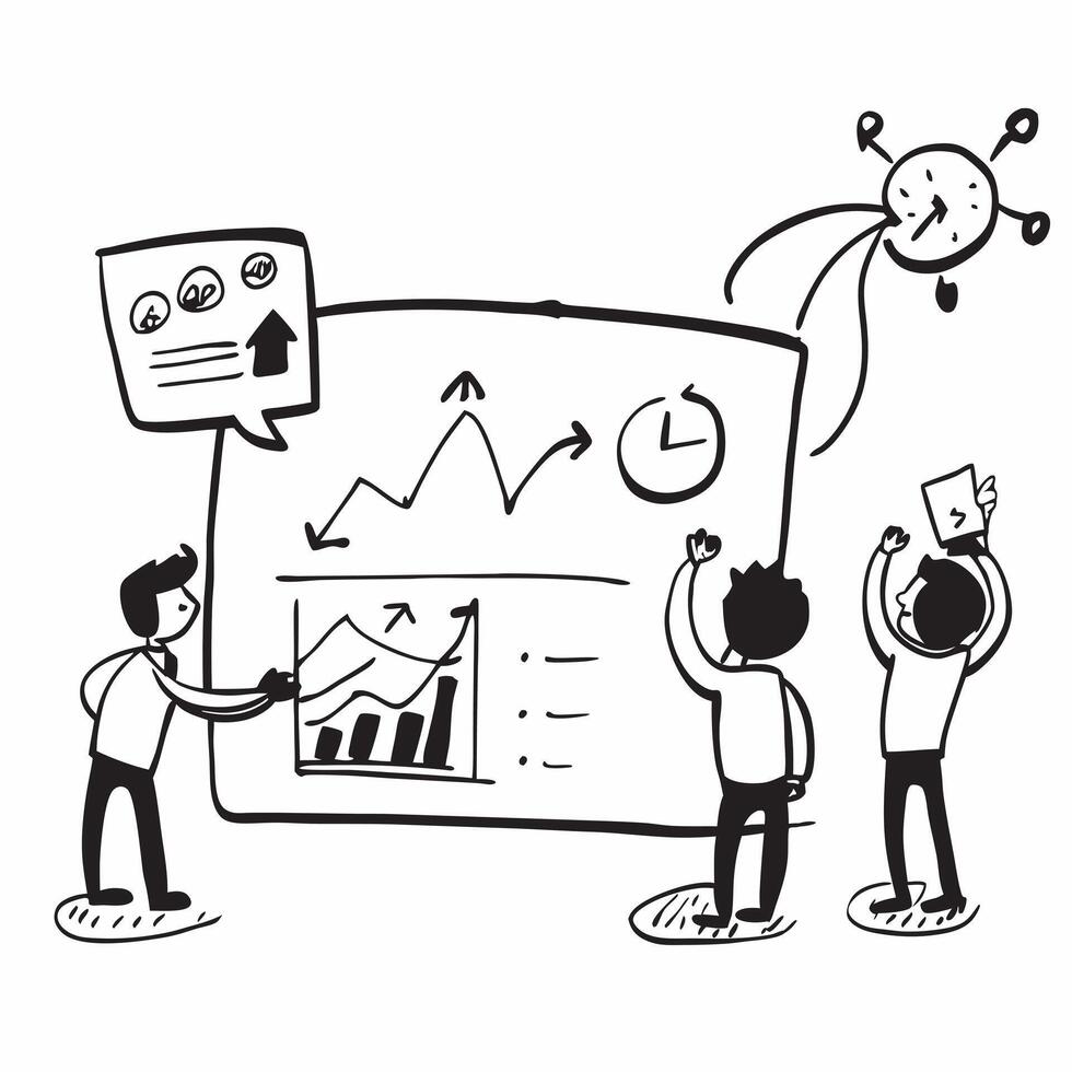 Team struggling with project deadlines concept as A team struggling to meet project deadlines highlighting low performance and the impact on business growth in Photo Stock Concept v1 vector