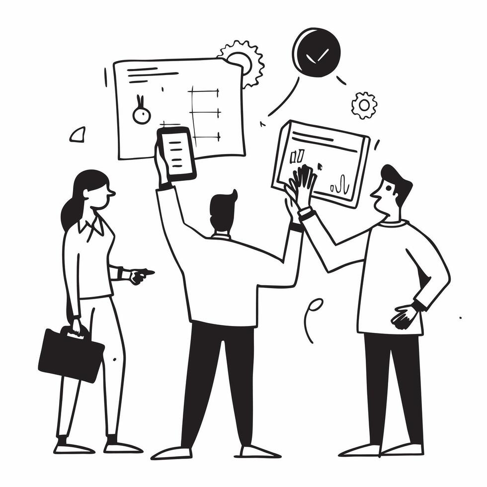 Team pitching an innovative healthcare project to stakeholders concept as A team presenting an innovative healthcare project to stakeholders emphasizing technological advancements v1 vector