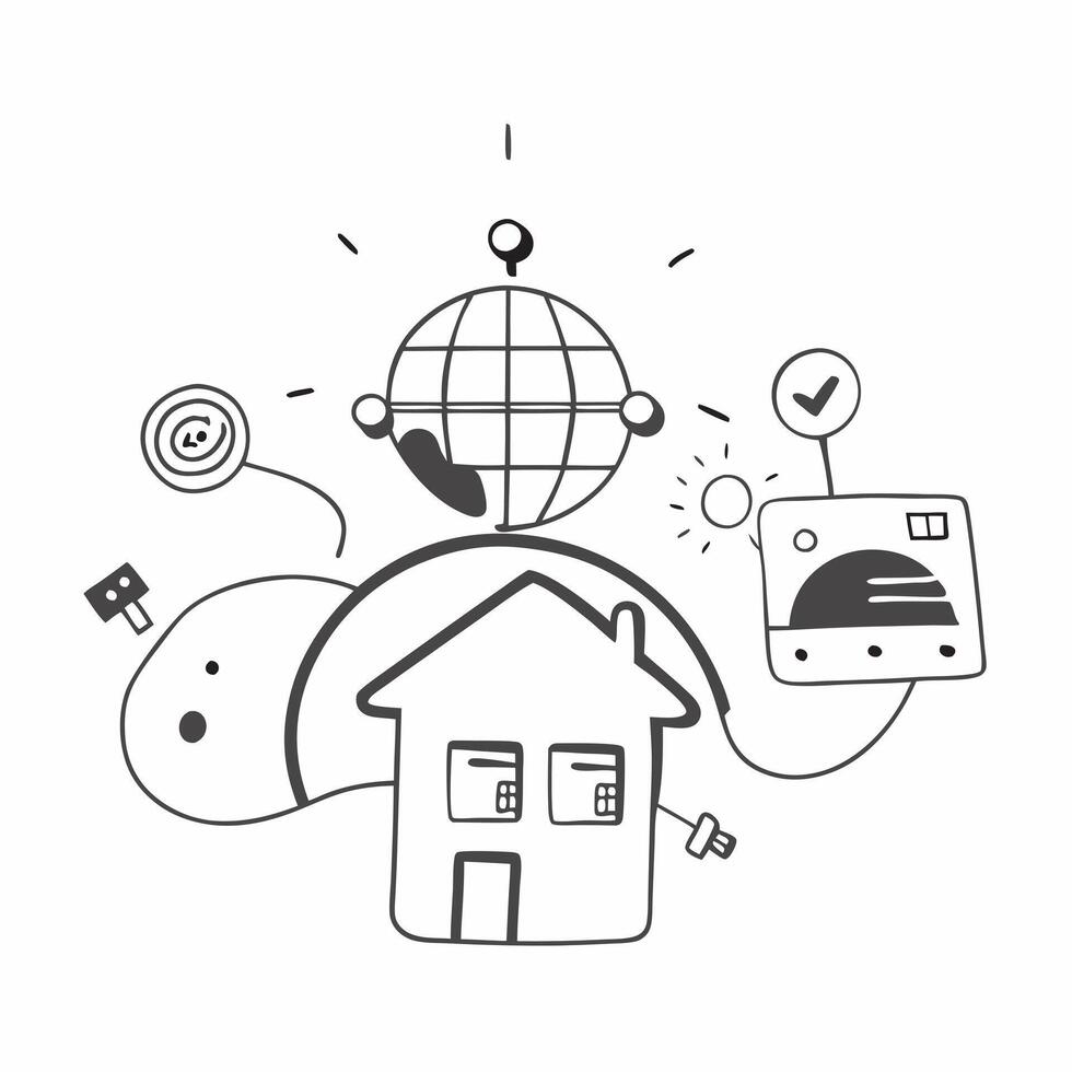 Sustainable smart homes concept as Futuristic sustainable smart homes with solar panels and energy efficient systems highlighting the role of technology in eco friendly living in v1 vector