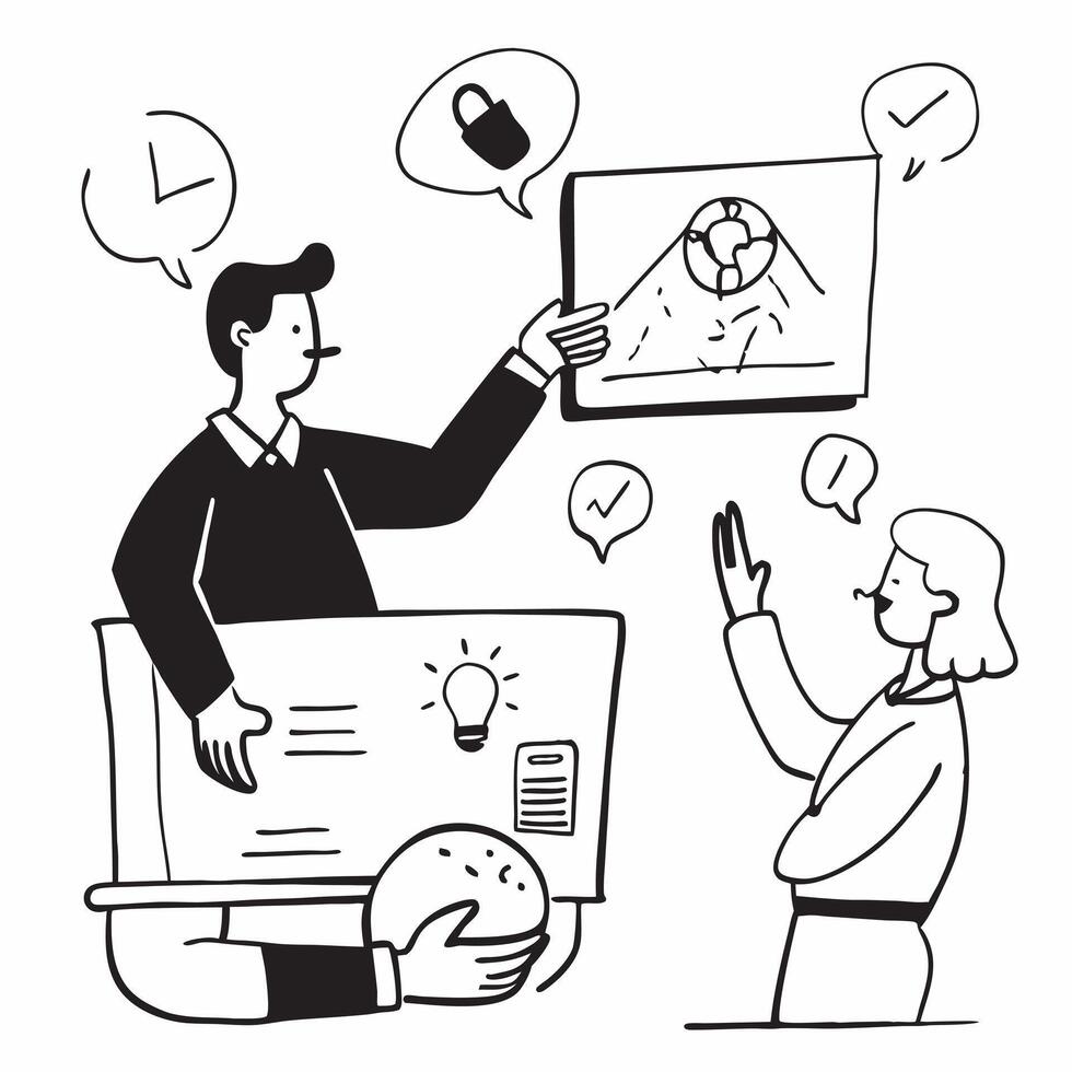 Startup founder pitching an edtech project to investors concept as A startup founder presenting their innovative edtech project to investors highlighting educational technology and v1 vector