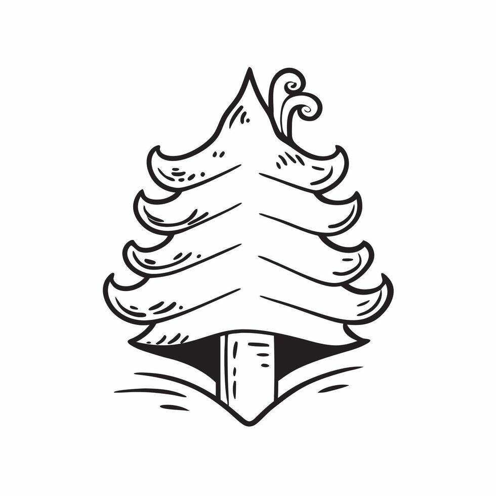 Spruce tree isolated on white background concept as A classic spruce tree isolated on a white background featuring its dense needle like leaves and symmetrical shape perfect for ho v1 vector