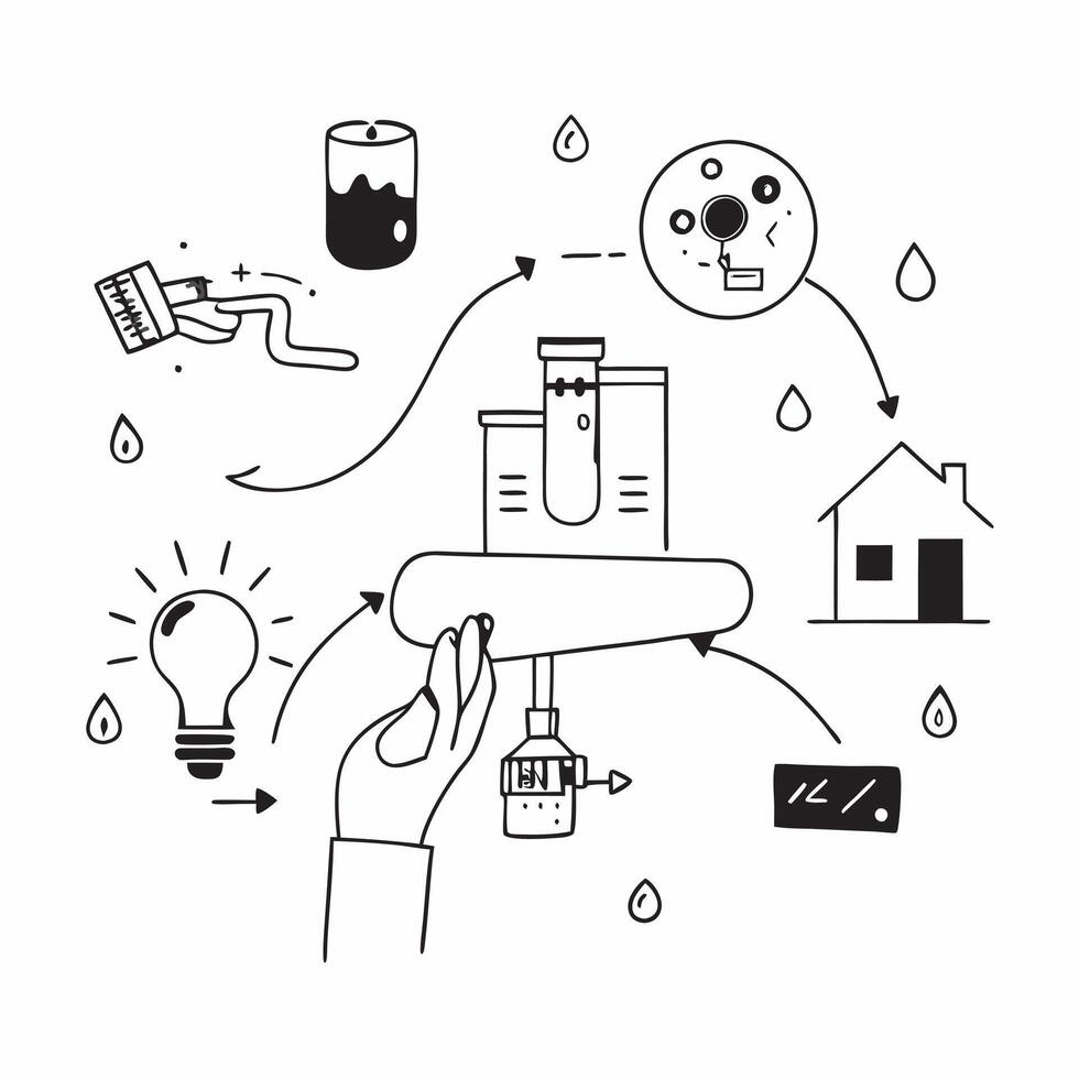 Smart water conservation systems concept as Smart water conservation systems in urban areas showcasing the integration of advanced technology and sustainable water management pract v1 vector
