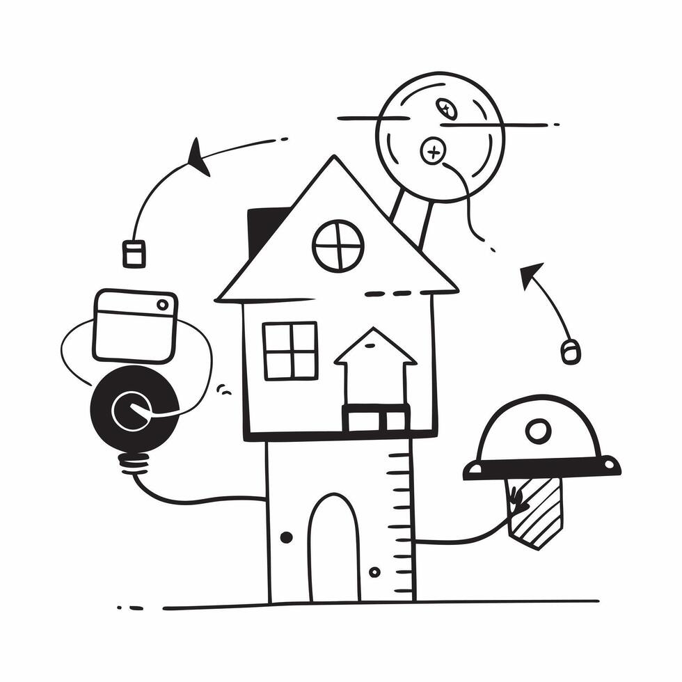 Smart home with energy efficient systems concept as A futuristic home featuring energy efficient systems combining sustainability and technology for a modern living environment in v1 vector