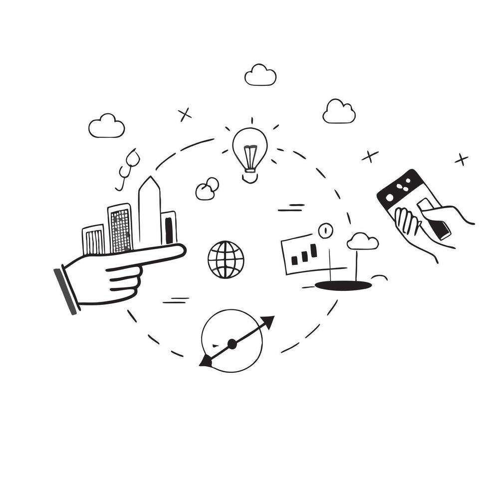 Smart city initiatives with green technology concept as Digital information driving smart city initiatives integrating green technology for sustainable urban development and effici v1 vector